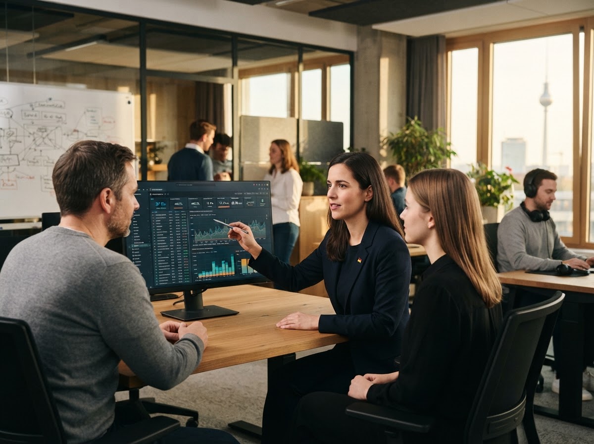 Cynerix Analyst bei der Auswertung von Marktdaten am Bildschirm